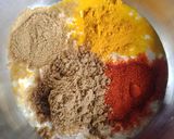 A picture of step 3 of Kashmiri Aloo Dum.