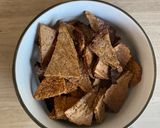 A picture of step 5 of Lentil Doritos! | best vegan snack for all 😃.