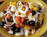 Foto del paso 5 de la receta: Ensalada de pimientos asados y huevo