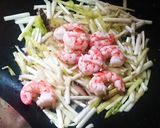 韭黃炒蝦仁的食譜步驟3照片