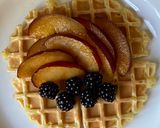 A picture of step 4 of Waffles with fruit and honey.