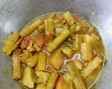 A picture of step 4 of Sajna Phalli/Drumsticks Light Subji.