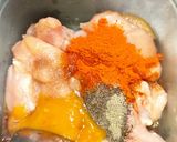 A picture of step 3 of Peri Peri Cheesy Chicken Shashlik.