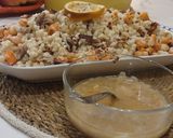 Foto del paso 6 de la receta: Cuscús Libanés con Langostinos, Caballa y Vinagreta de arroz