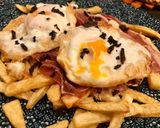 Foto del paso 6 de la receta Huevos rotos con trufa negra y jamón ibérico
