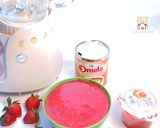 Foto langkah ke 2 dari resep Es krim strawberry homemade (no sp).
