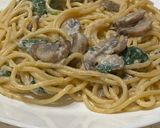 A picture of step 6 of Creamy Spinach Spaghetti.
