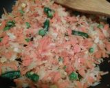 A picture of step 2 of Veggies and egg stir fry.