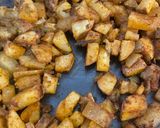 A picture of step 3 of Potato Enchiladas 🥔🌶️.