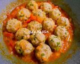 Hình bước làm 2 của món Hộp Cơm Vui Vẻ 2(Rau muống xào tỏi,thịt viên sốt...)