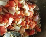 A picture of step 5 of Aloo palak with makhani gravy.