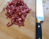 A picture of step 1 of Baked Beans with Smoked Sausages.