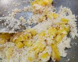 A picture of step 3 of Pinaaple Kesri / Sheera/ Halwa.