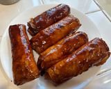 A picture of step 5 of Turon (Banana Lumpia with Caramel).