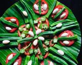 A picture of step 1 of Steamed ladies finger salad.