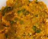 A picture of step 2 of Aloo Bhakarwadi.