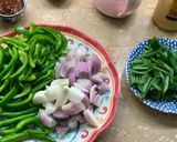 A picture of step 1 of Mongolian chicken.