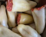 Csicseriborsós töltött paprika recept fázis 2 fotója