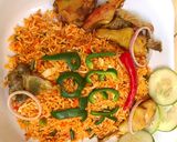 A picture of step 1 of Vegetable Jollof rice and Chicken by Hon Ikeakam.