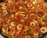 A picture of step 5 of Tortellini with veggies.