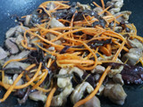 Miến xào mề gà