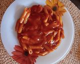 A picture of step 4 of Macaroni with Chorizo.