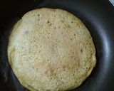 A picture of step 4 of Moong dal cheese pizza.