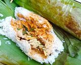 Foto langkah ke 6 dari resep Nasi Bakar Ayam Suwir Kemangi.