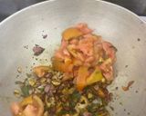 A picture of step 2 of Chapati upma.