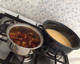 Magyaros sárgaborsófőzelék hagymás- kolbászos szósszal recept fázis 3 fotója