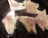 A picture of step 4 of Wantan soup and Fried Wantan.