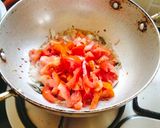 A picture of step 3 of Gathiya ki sabji 😋 Kathiyawadi Gathiya Nu shaak 🍅 🍅.