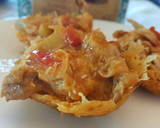Foto del paso 4 de la receta: Cesta de patatas fritas con pollo y fritada