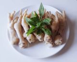 Hình bước làm 5 của món CHÁO huyết-da heo cuộn