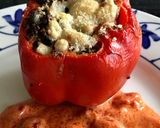 Foto del paso 10 de la receta: Pimientos rellenos de carne y quinoa con salsa de tomate a la crema