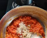 A picture of step 3 of Carrot burfi.
