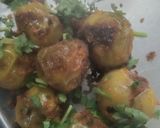 A picture of step 3 of Gujarati style Ripe Gumberry sabzi.