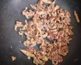 A picture of step 3 of Mongolian beef fry.