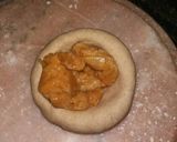 A picture of step 4 of Jeggery paratha.