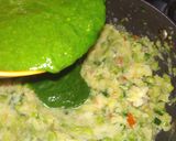 A picture of step 4 of Green Pav Bhaji.