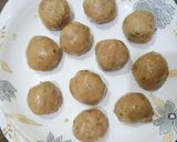 A picture of step 2 of Chicken' balls.