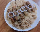 A picture of step 5 of Seekh kabab pulao |kokabncookpad (Eid special).
