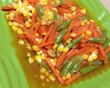 Foto langkah ke 4 dari resep Tumis buncis jagung wortel saos tiram.