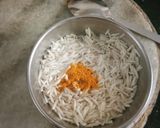 A picture of step 1 of Kanika Bhog.