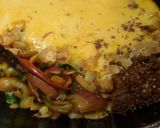 A picture of step 4 of Moong dal mango curry.