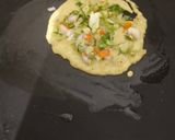 A picture of step 2 of Hara bhara pan cake.
