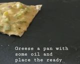 A picture of step 6 of Roti pizza.