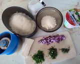 Zöldfűszeres, sajtos, húsmentes batáta csónak recept fázis 2 fotója