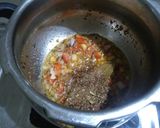 A picture of step 4 of Chettinad veg biryani.