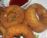 A picture of step 7 of Cheesy onion rings ❤💙❤.